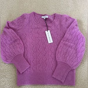 NWT White + Warren Pink Cashmere Sweater Sz Small S